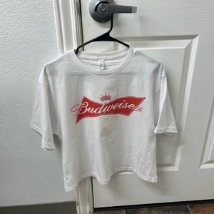 Vintage Style Cropped Budweiser Tshirt